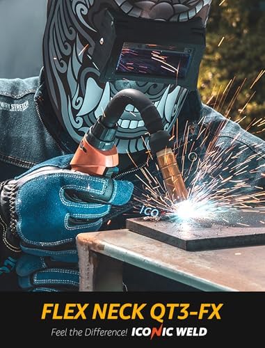 Mig Welding Gun Accessories Aluminium Flexible Neck QT3-FX Replacement for Bernard style Neck QT3
