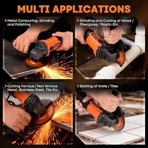 Angle Grinder 4-1/2" 850W Electric Metal Power Grinder Tool Kit
