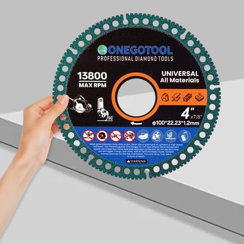 4 inch Indestructible Cutting Discs for Angle Grinder 7/8" Blades Cut Off Wheels Tool Diamond Metal rebar Porcelain Tile Granite Marble Smooth Cutter (3pcs)