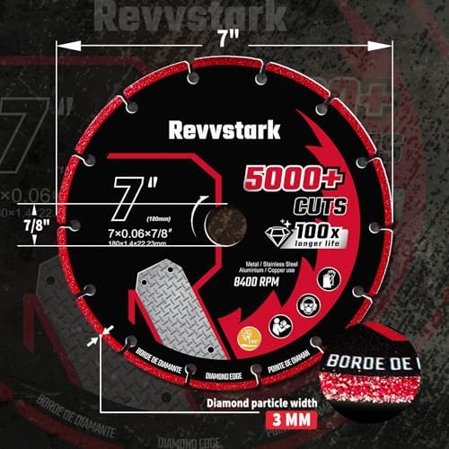 7 Inch Cut Off Wheel Diamond Cutting Wheel for Metal 7/8" Arbor