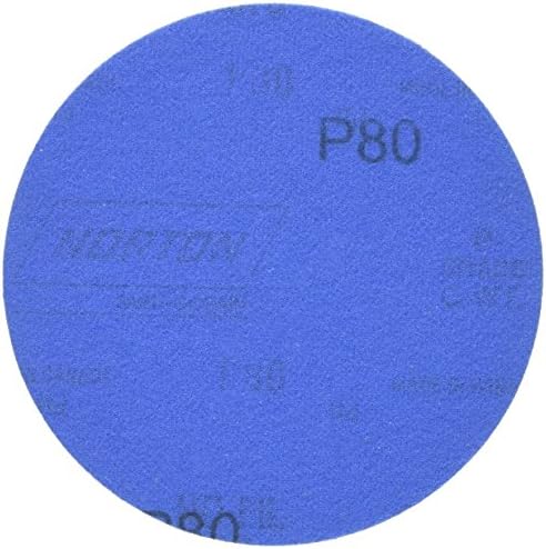 Norton 662611-40522 Dry Ice 5" P80C Grit NorGrip Sanding Disc, (Pack of 50)