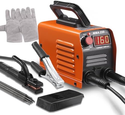 Mini Portable Welding Machine,MMA 250A 110V Stick Welder,IGBT Inverter Welder Machine,Hot Start, Arc Force, Anti-Stick,Small Welder for Beginners
