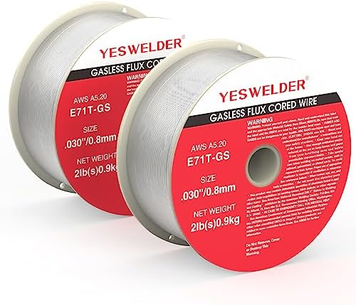 YESWELDER Gasless Flux Core MIG Wire, E71T-GS Mild Carbon Steel