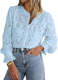 PRETTYGARDEN Women's Fall Trendy Long Sleeve Lace Tops