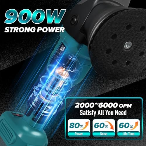Cordless Buffer Polisher for Makita 18V Battery, 5 Inch Car Polisher