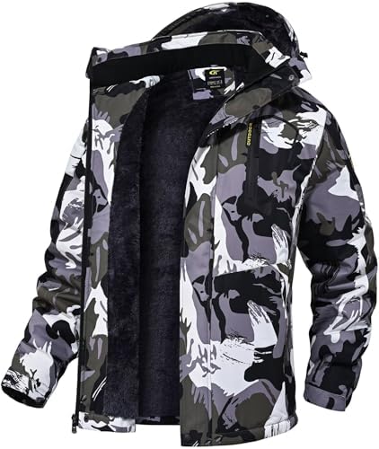 QPNGRP Mens Waterproof Ski Snowboard Jacket Winter Windproof Snow Coat