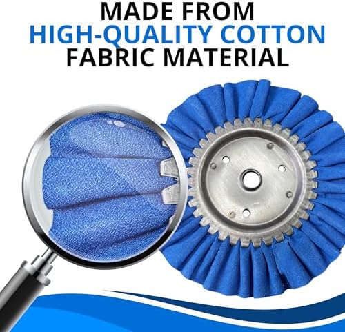 8 Pack Aluminum Polishing Kit - 8 Inch Buffing Wheel Rake for Angle Grinder Metal Polishing Wheel for Mirror Finish Aluminum Buffing Wheel Kit and Polishing Compound