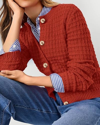 PRETTYGARDEN Women's Fall Lightweight Cardigan Sweaters