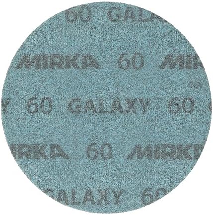 Mirka Galaxy Sandpaper 6 inch Grit 60 50 Discs Hook & Loop