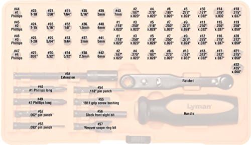 Lyman Master Gunsmith Multi Tool Kit Includes Hex Torx Flathead Phillips and Specialty Bits