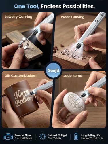 Engraving Pen for Metal, Wood, Glass and Plastic, Gift for Teens, Silver