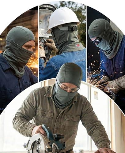 BOCOMAL FR Balaclava with Face Mask Flame Resistant 5.5oz Lightweight 100%C