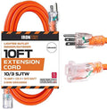 Iron Forge Cable 10 Gauge Extension Cord Heavy Duty, 10 Ft - Orange SJTW