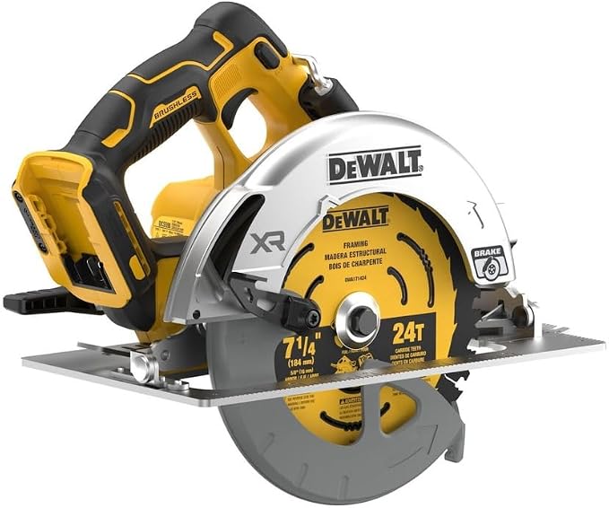 DEWALT 20V MAX* XR Brushless Cordless 7-1/4 in. Circular Saw (Tool Only) (DCS590B) (Renewed)