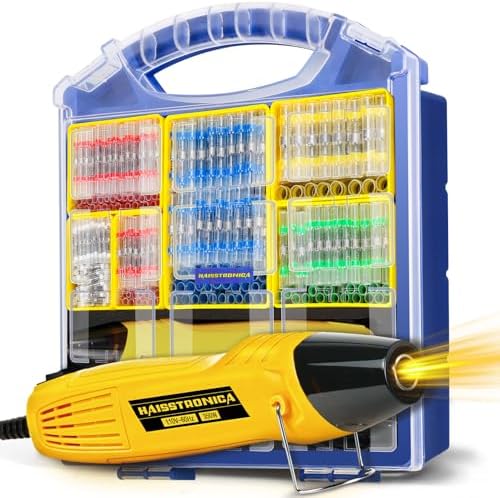 haisstronica Solder Seal Wire Connectors with 350W Mini Heat Gun, 450PCS