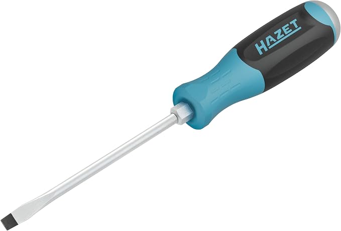 Hazet 811S/5 Slotted and Phillips Screwdriver Set with 3K Handles and Striking Caps, 5 Pieces