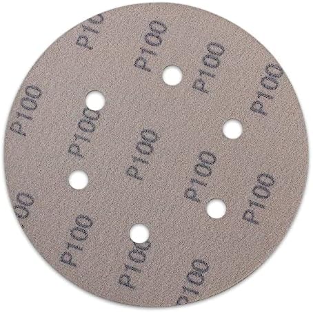 BHA 6" 6 Hole Hook & Loop Sanding Discs for DA Sander, 180 Grit - 100 Pack