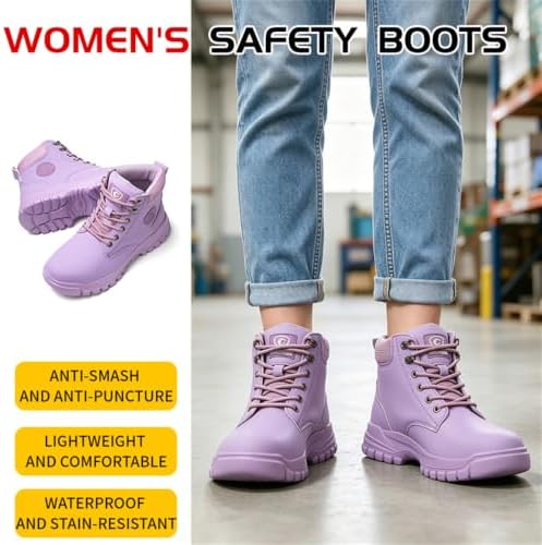 Steel Toe Boots for Women Men Waterproof Lightweight Safety Shoes