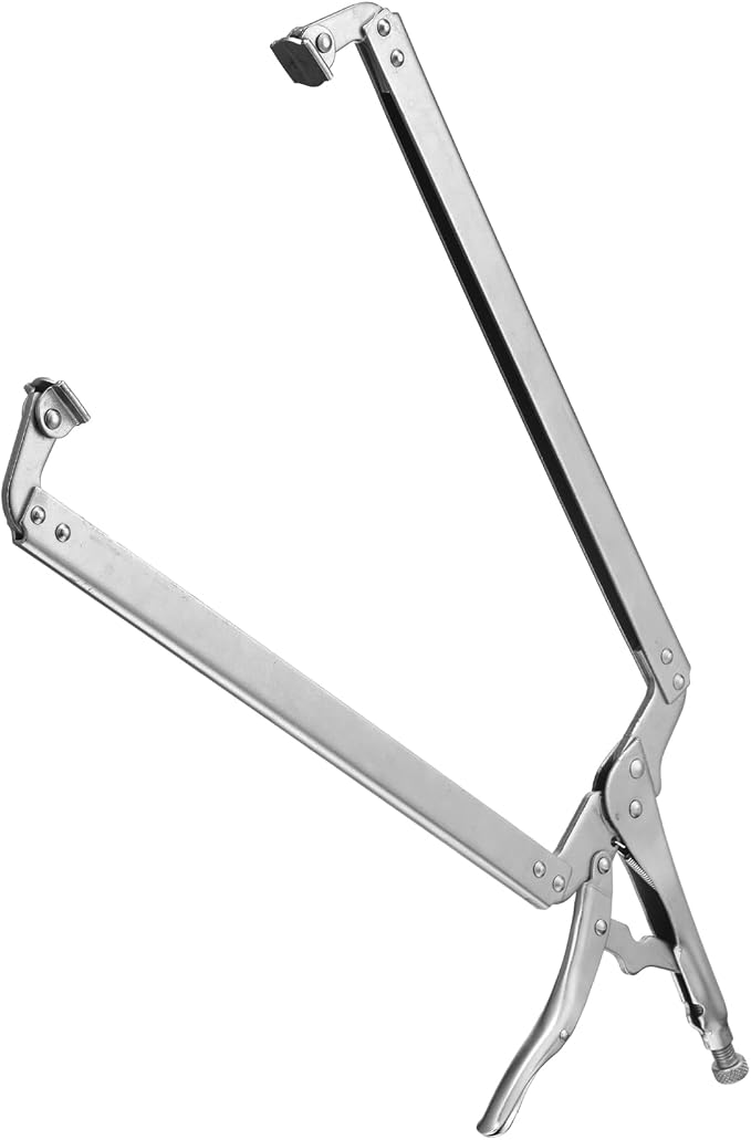 Yexiya 24 Inch C Clamps Locking Pliers Welding Table Clamps Heavy Duty Locking Pliers Large Opening Adjustable with Grip Swivel Pads Alloy Steel for Woodworking Repair Home Auto Workshop