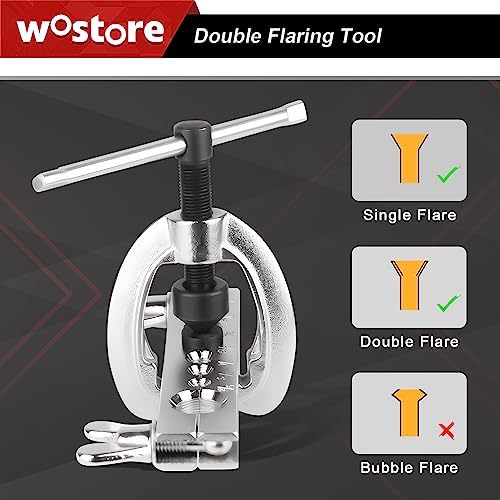 Wostore Double Flaring Tool Kit, Tube Bender 1/4-3/8" & Spring 1/2-5/8"