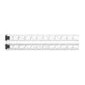 Starrett Spring Tempered Steel Rule with Satin Chrome Finish, Quick Reading, and Inch Graduation - 12" Length, 4R Graduation Type, 3/64" Thickness - CD604R-12