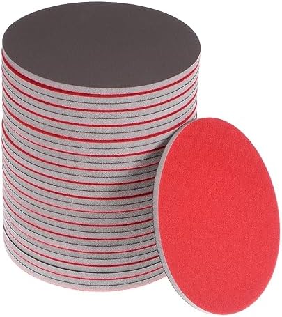 uxcell 30pcs 3000 Grit Sanding Sponge 6" Hook and Loop Sponge Sanding Disc