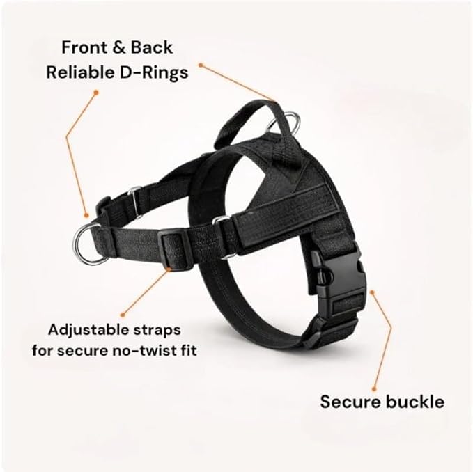 Pawly Lab Co No-Pull Harness,No Pull Dog Harness with Soft Padded Handle | Reflective Adjustable Breathable Mesh Pet Vest,Easy On-Off Soft Padded Harness,Easy for Training Walking for dogs of all size