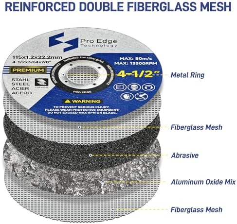 50 Pcs Premium Cut Off Wheels 4-1/2" for Angle Grinder