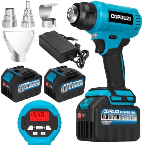 Cordless Heat Gun,140℉-1004℉,Hot Air Gun for for Shrink Tubing Vinyl Wrap