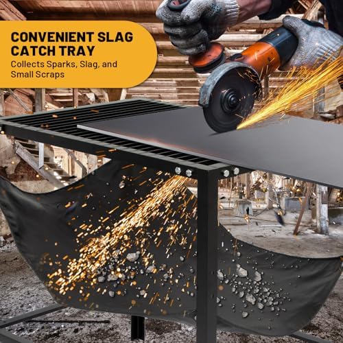 Plasma Welding Cutting Tableb With Carbon Steel Frame, Replaceable Slats