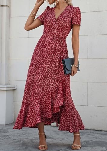 PRETTYGARDEN Women's Boho Floral Summer Maxi Dresses