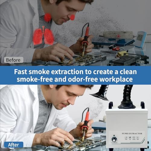 Fume Extractor with 3-Stage Filtration System 100W Smoke Absorber