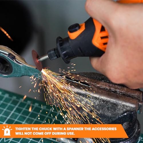 HARDELL 180W Corded Rotary Tool Kit, 8000-35000 RPM 61 Accessories for DIY