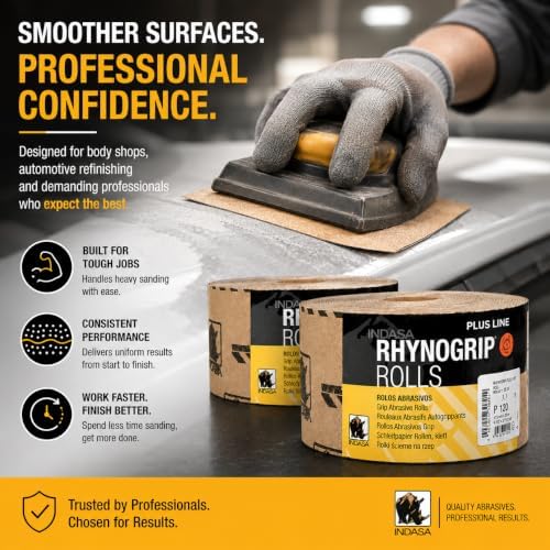 Buy Indasa Rhynogrip Plus Line 2.75" x 27.5 yd Grip Sanding Rolls, 1095 Series 120