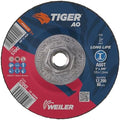 Weiler 57042 5 Inch Cutting Wheel, Tiger AO Steel/Metal Long Life Performance Cutting, .045" A60T Type 27 5/8"-11 Hub, Pack of 10