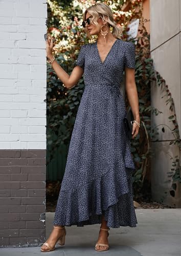 PRETTYGARDEN Women's Boho Floral Summer Maxi Dresses