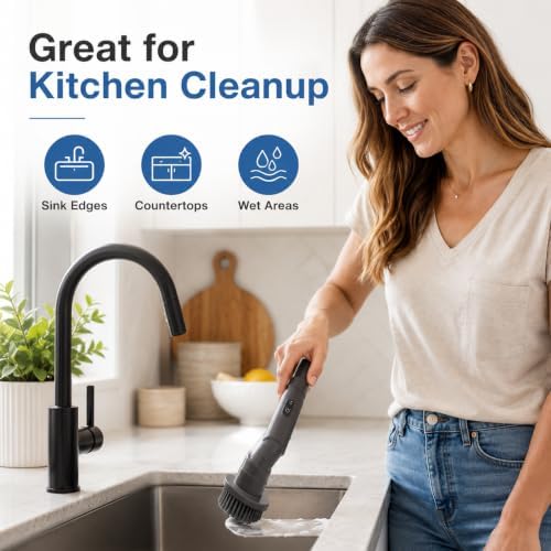 Electric Spin Scrubber Cordless with Extendable Handle