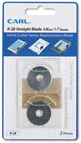 CARL : Bidex Replacement Straight Blades for Heavy-Duty Rotary Trimmers, Two per Pack -:- Sold as 2 Packs of - 2 - / - Total of 4 Each
