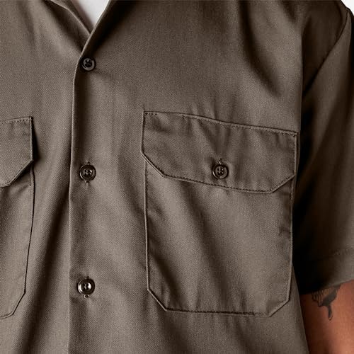 Dickies Men’s Short Sleeve Work Shirt – Durable Twill Button Down Shirts for Men, Lightweight Uniform for Daily Wear