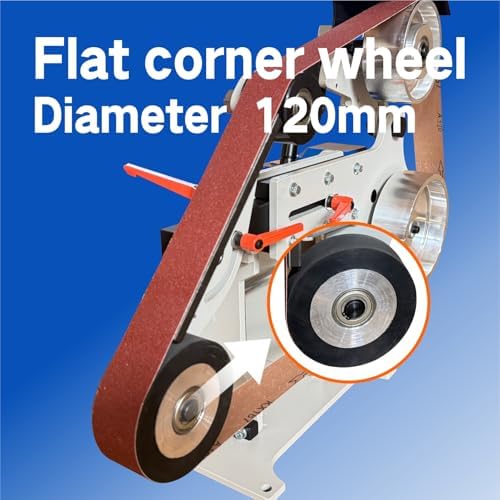 Belt Grinder Sander, 2x72 Inch Belt, 1500W Electric Motor with 2.2KW VFD, 2 sets of grinding kits with 3 grinding methods,Vertical and Horizontal operation includes 3 sanding belts.