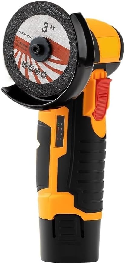 12V Mini 3 Inch Brushless Electric Angle Grinder Micro Lithium-ion Polisher Diamond Cutting And Grinding Machine Men Gift(5pcs Saw blade)