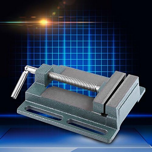 Drill Press Vise, 6" Heavy Duty Cast Iron Opening Size Milling Vice Holder Bench Clamp Woodworking Clamping Vise Machine Bench Top Mount