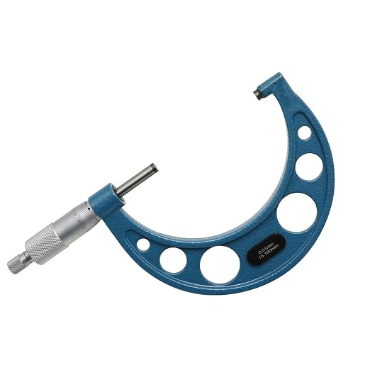 SHAHE 3-4''/75-100mm Outside Micrometer Gauge Micrometer Measuring Tool 5201-100A