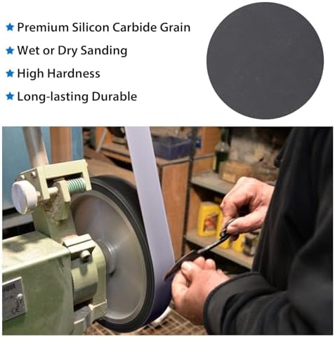 Taokyid 2x48 Inch Silicon Carbide Sanding Belts, 120-1000 Grit, 12 Pack