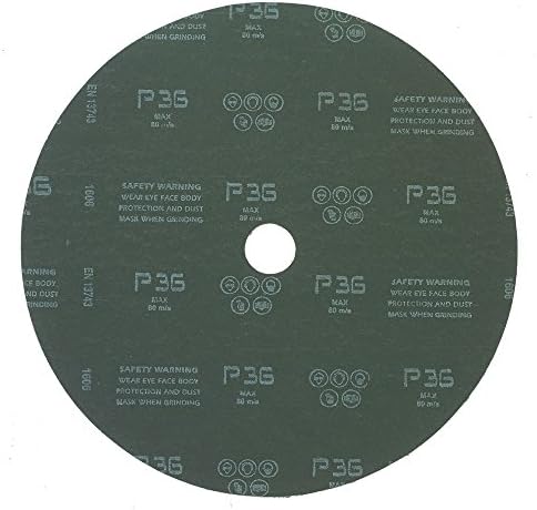 Mercer Industries 305036-9-1/8" x 7/8" Aluminum Oxide Resin Fibre Discs, 36 Grit (25 pack)