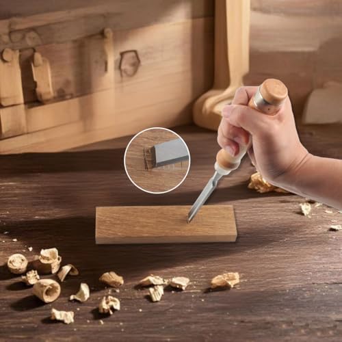 8 Pcs 11.4in Wood Chisel Sets with Wooden Case