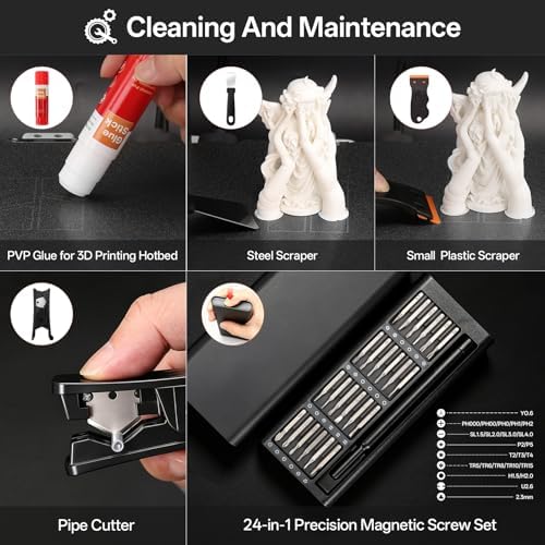 132Pcs 3D Printer Tools Kit with TPU Storage Case,3D Printer Accessories
