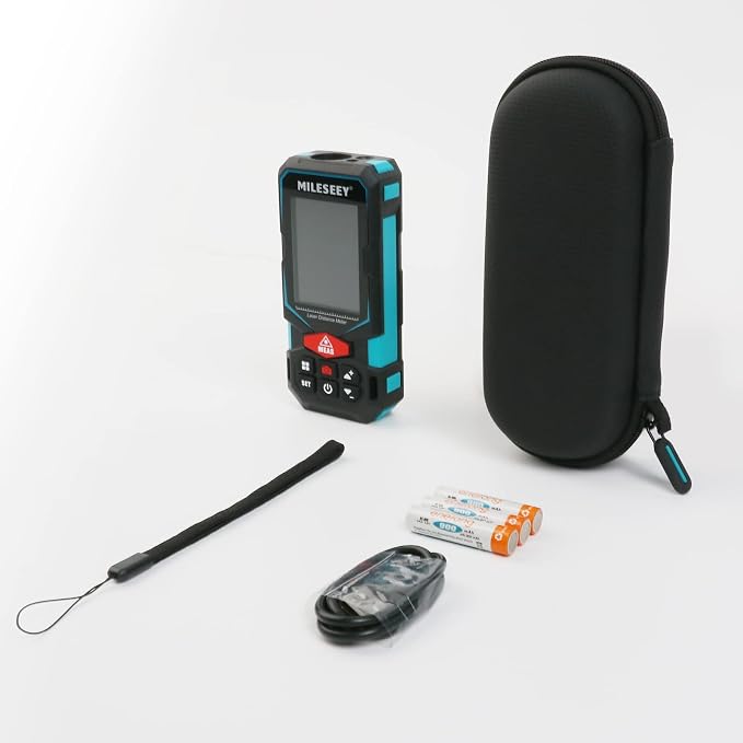 Laser Measure, MiLESEEY Laser Distance Meter, Rechargeable Multifunctional Laser Measurement Tool with Pointfinder Camera,P2P Technology, Perfect for Outdoor Long-Range Measuring