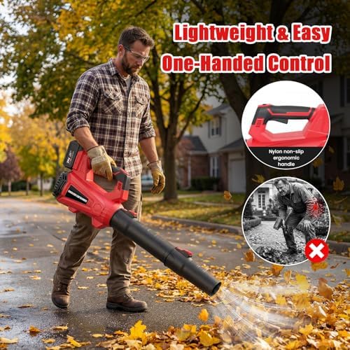 930CFM Electric Leaf Blower Cordless with 2 X 4.0 Batteries and Charger