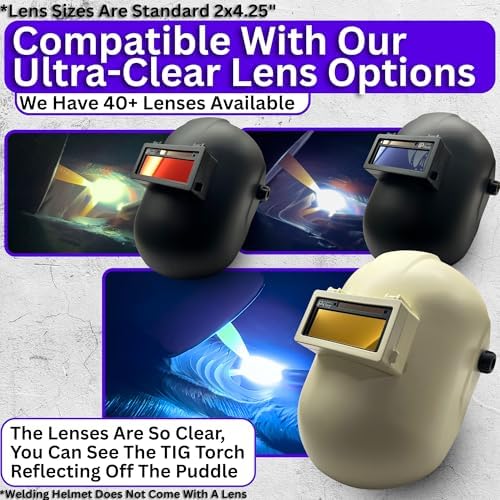 Throne 2.0 | White Flip Up Sugar Scoop Welding Hood | Ridged - Lightweight 2x4 Welding Helmet | Extra Durable Flip Up Welding Helmet - Fits Cheaters | Lens Not Included